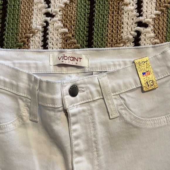 White High Rise Bell Bottom Jeans - Picture 2 of 5